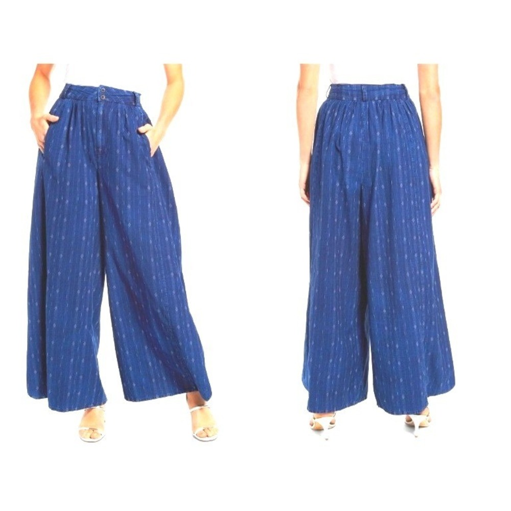 AG Hadley Pleated Cotton Culottes size 26 Denim finish no stretch on waist